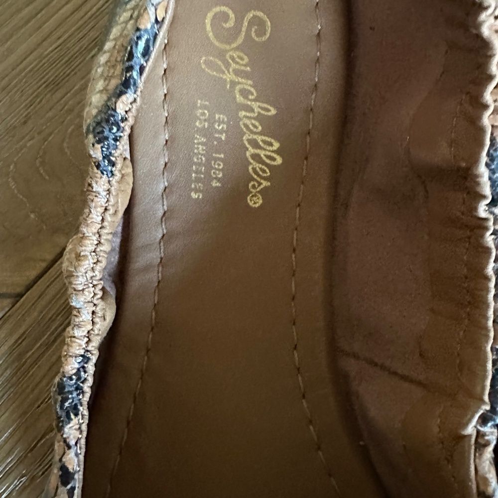 Seychelles Breathless Snake Print Square Toe Ballet Flats Size 7 NWOB - Picture 4 of 13